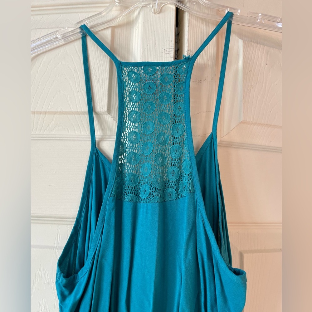 Mossimo Supply Co. Teal Dress with Embroidered Detail - Picture 6 of 8